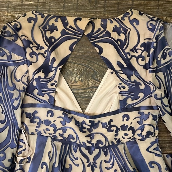 FREE PEOPLE SILK BLEND OPEN BACK TOP PURPLE NUDE SIZE 0 - Picture 6 of 9